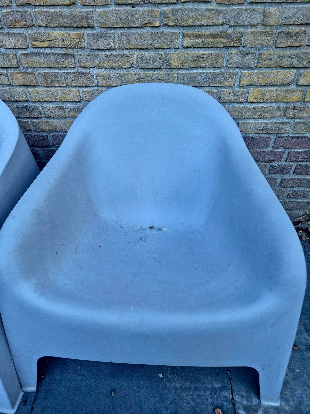 Grijze (stapelbare) tuinstoelen 5 stuks, Tuin en Terras, Tuinstoelen, Ophalen, Zo goed als nieuw, Kunststof, Stapelbaar