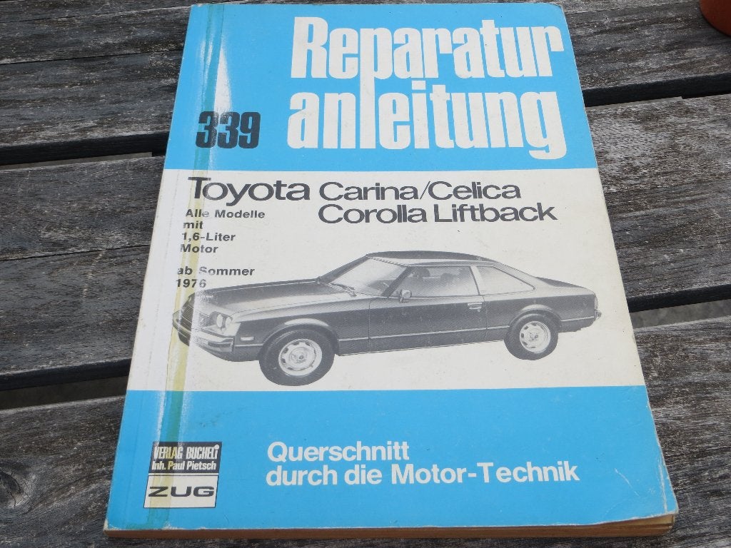 Reparaturanleitung Toyota Celica, Carina, Corolla 1.6 af '76, Ophalen of Verzenden