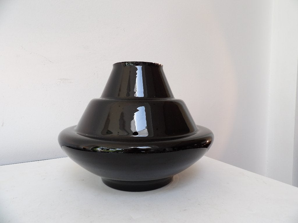 Art Deco Vaas Doyen zwart, Pyramide, Antiek en Kunst, Antiek | Vazen, Ophalen of Verzenden
