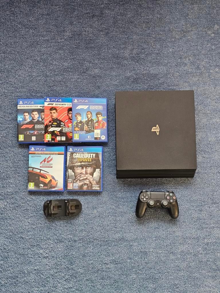 PlayStation 4 Pro 1TB + Games, Met games, Ophalen of Verzenden, Zo goed als nieuw, 1 TB