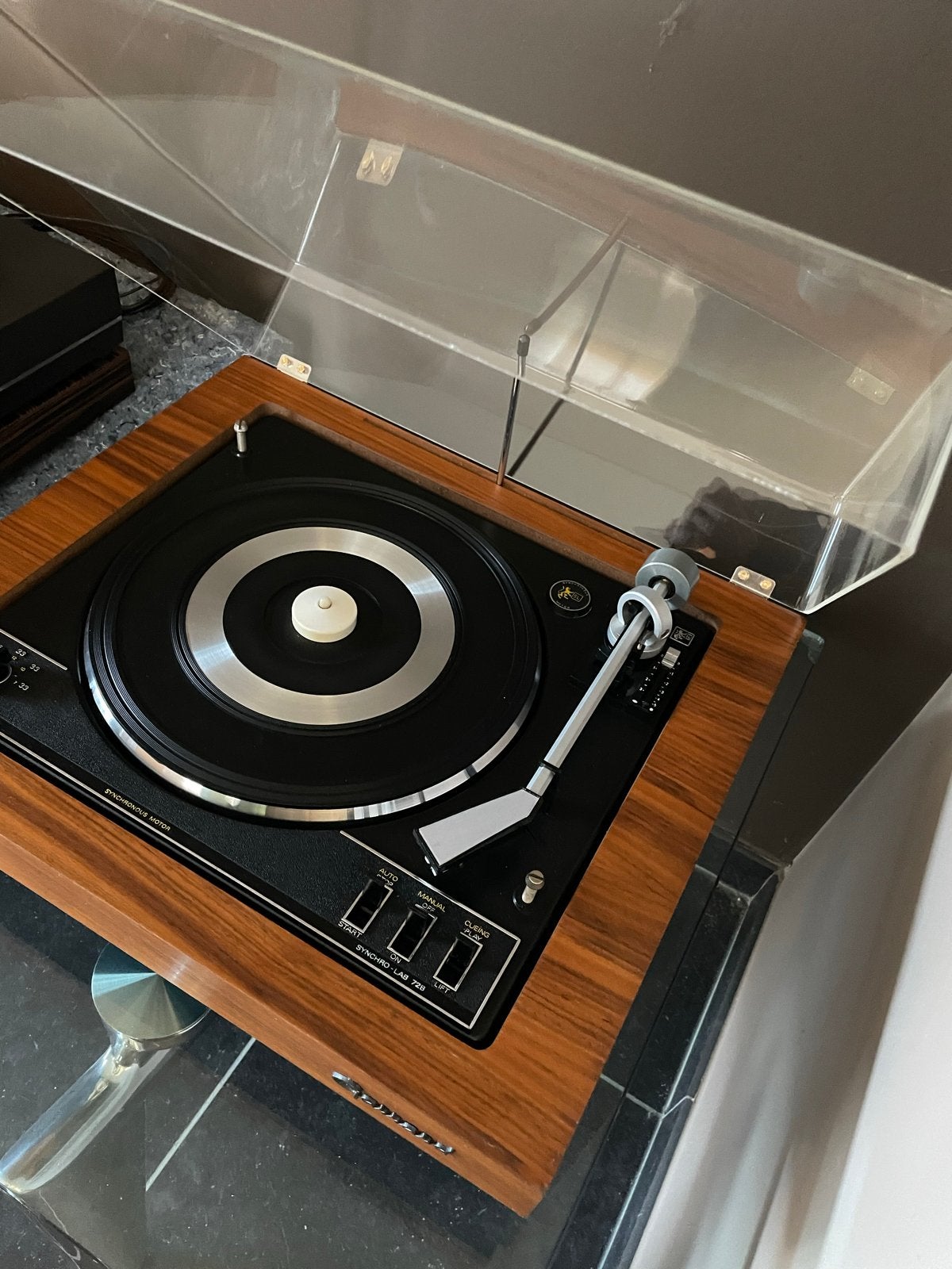 Garrard Synchro-Lab 72B Platenspeler met Houten Behuizing, Automatisch, Zo goed als nieuw, Platenspeler, Ophalen