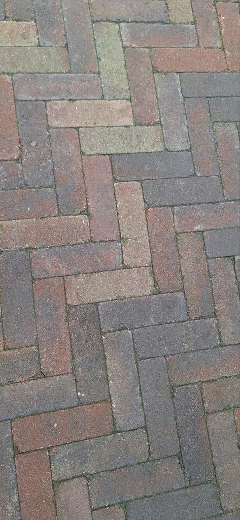 Getrommelde betonstenen dikformaat copper blend 10m2, Tuin en Terras, Tegels en Klinkers, Gebruikt, Klinkers, Ophalen of Verzenden