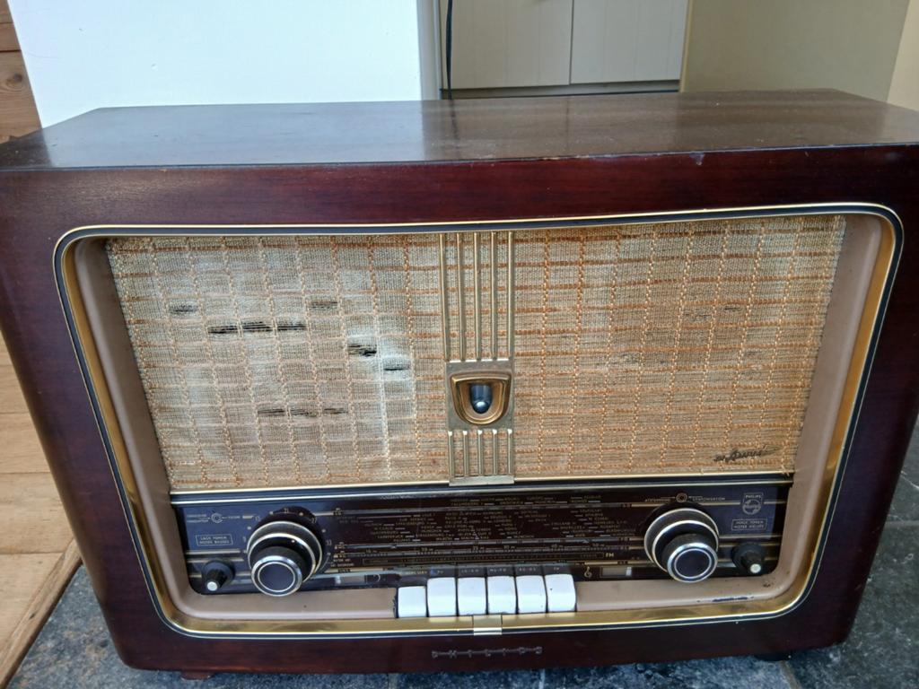 Antieke radio Philips, doet het nog!, Antiek en Kunst, Ophalen