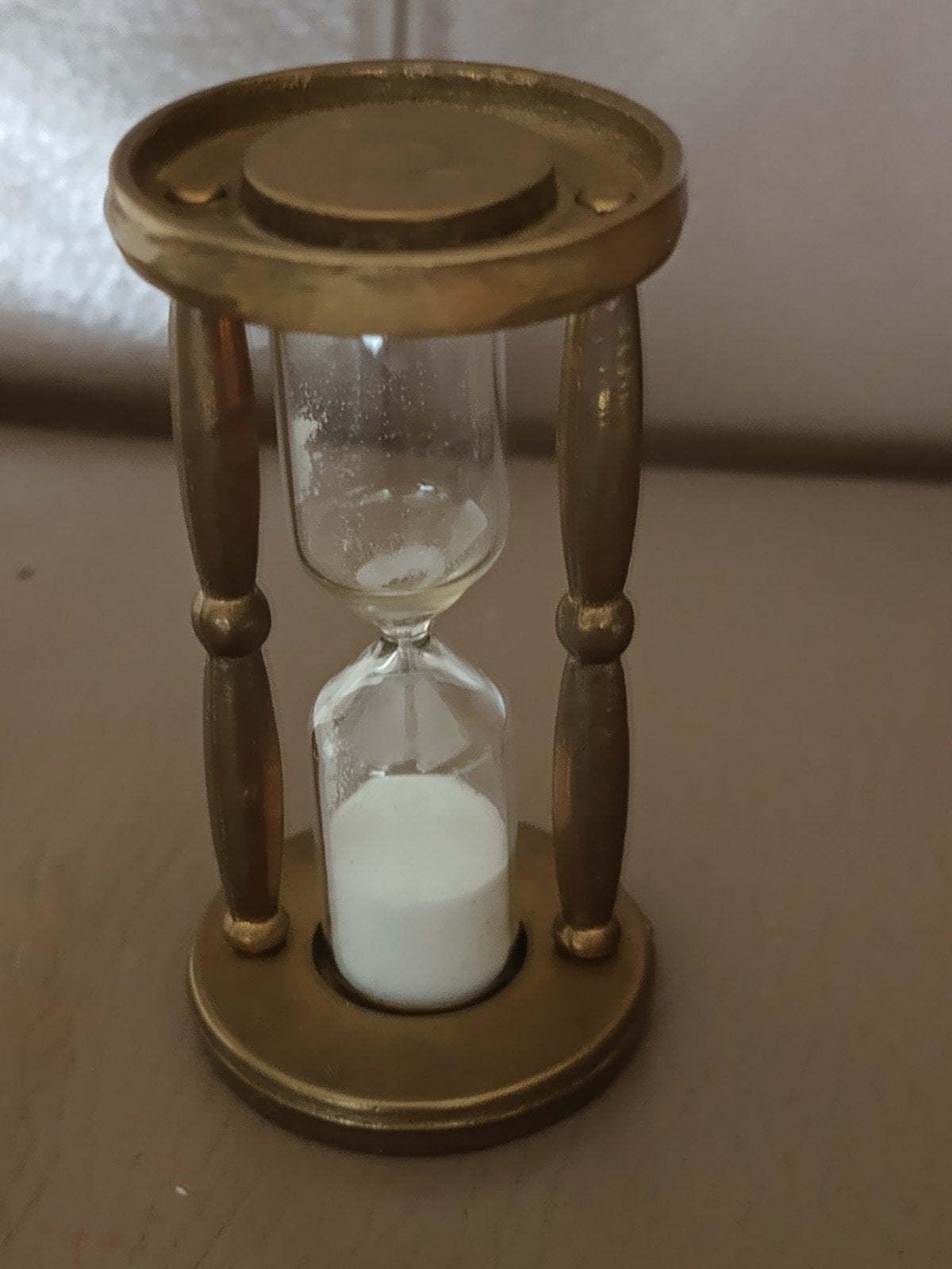 Vintage zandloper van messing, Ophalen of Verzenden