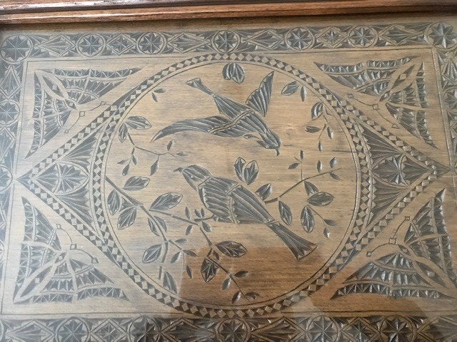 DIENBLAD, Ophalen, Ovaal, Hout, Afneembaar