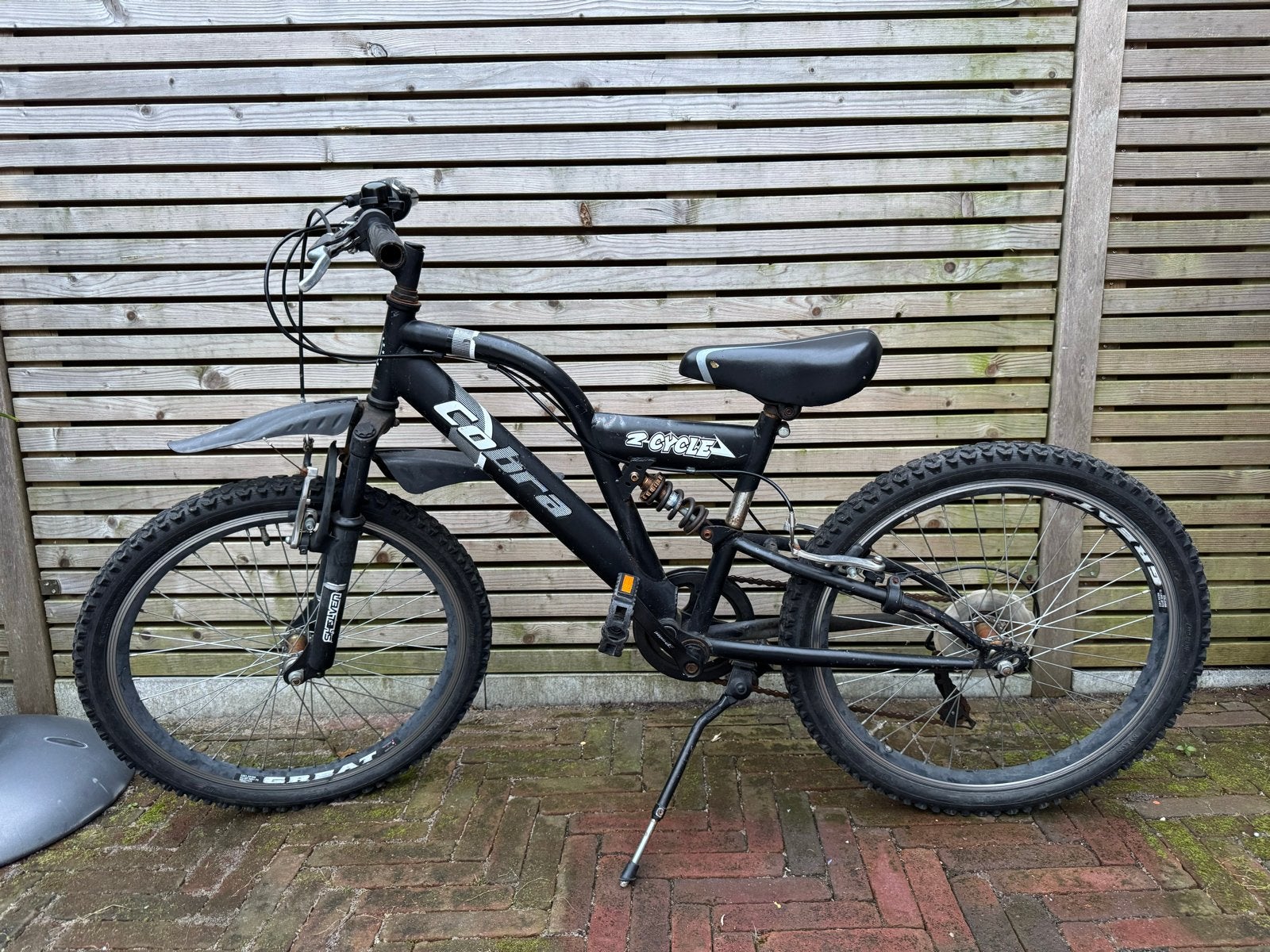 Cobra mountainbik, 22 inch, vering, 7 versnellingen, Ophalen, Gebruikt, 22 inch, Versnellingen