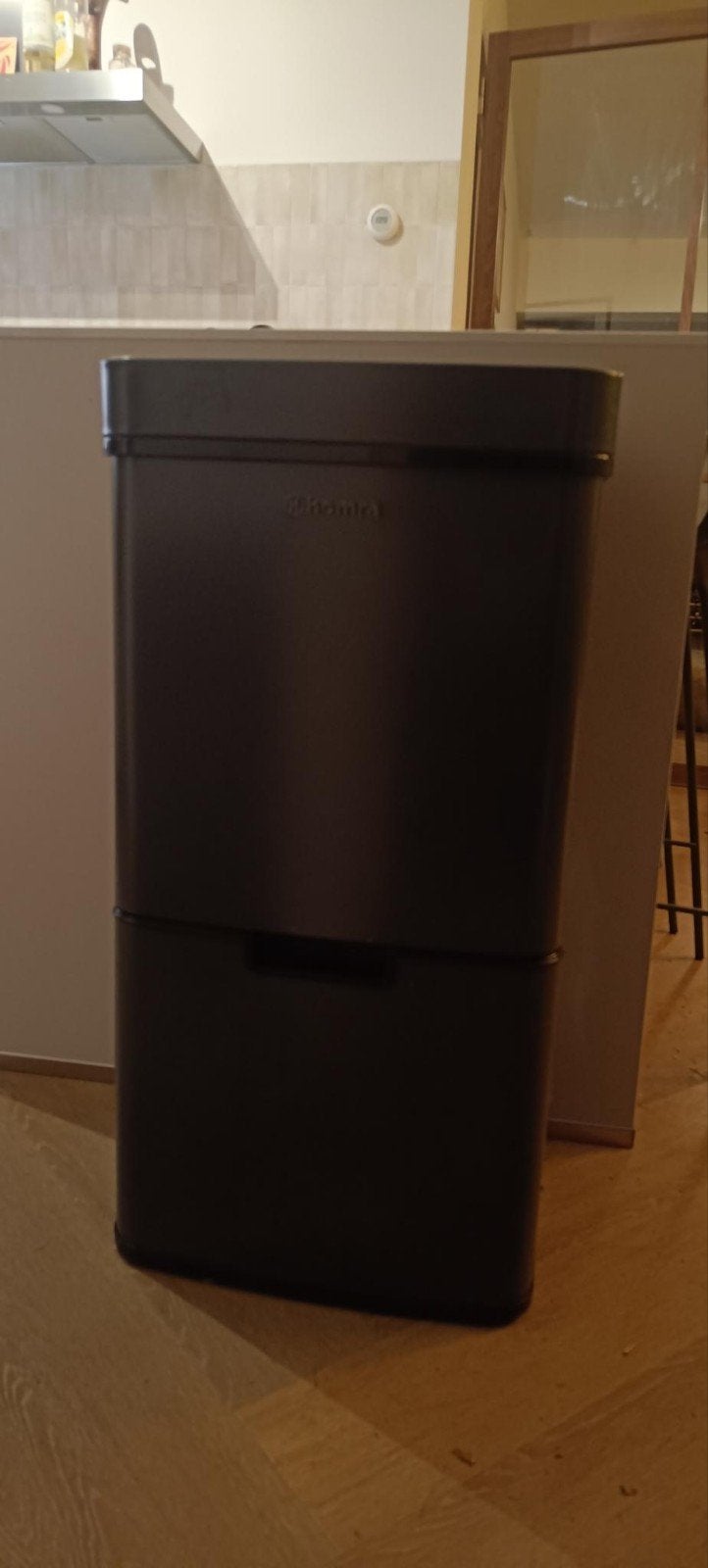 Homra Nexo prullenbak 72L met sensor, Ophalen, Gebruikt, 40 liter of meer, Rvs