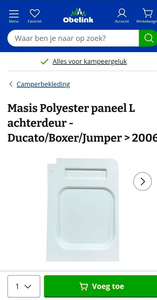 Camper deurpanelen L+R voor Ducato, Boxer, Jumper, Ophalen of Verzenden, Nieuw