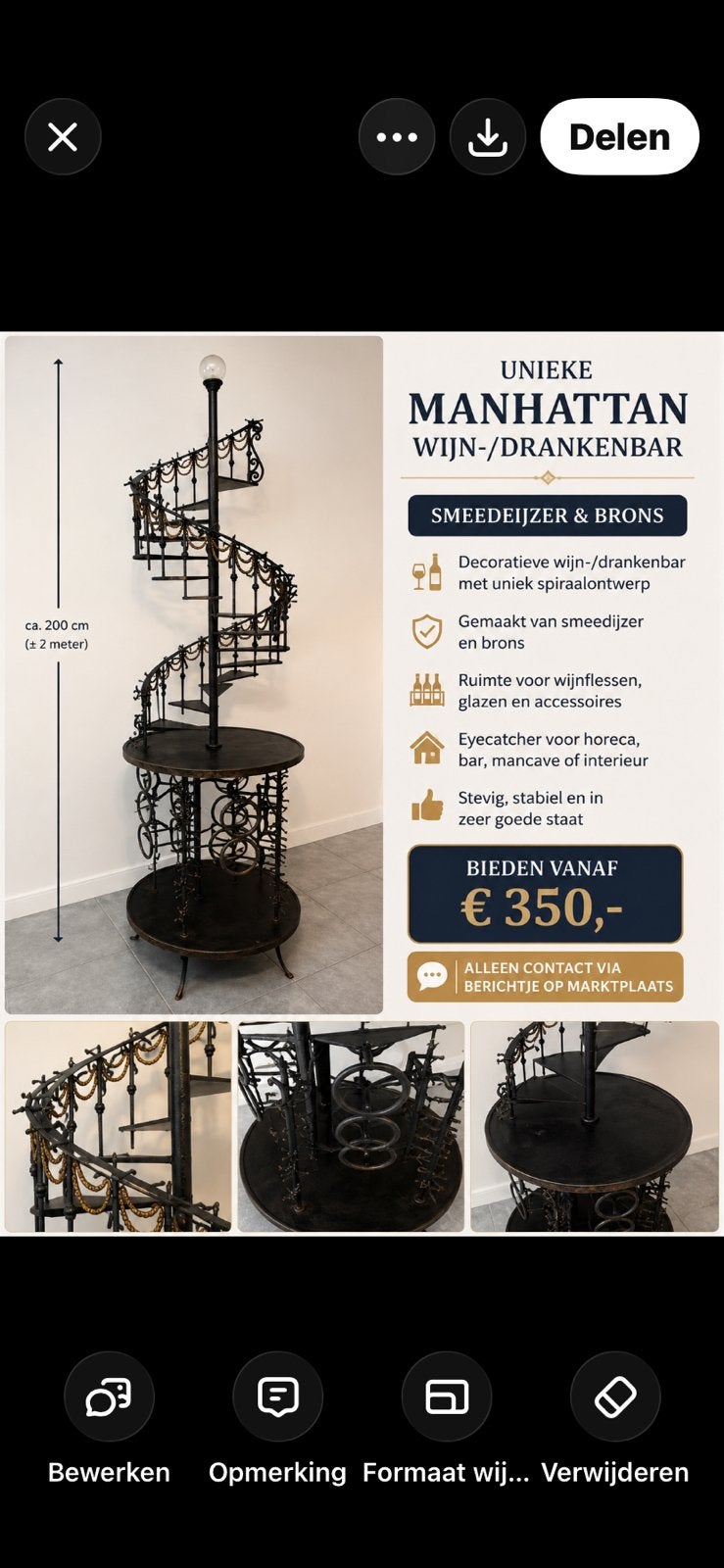 Dranken bar, Ophalen of Verzenden, Zo goed als nieuw