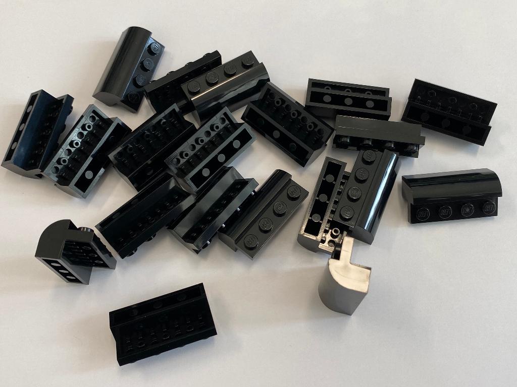 Partij 20x nieuwe 2x4x1 Lego gebogen stenen, diverse kleuren, Overige thema's, Lego, Nieuw, Ophalen of Verzenden