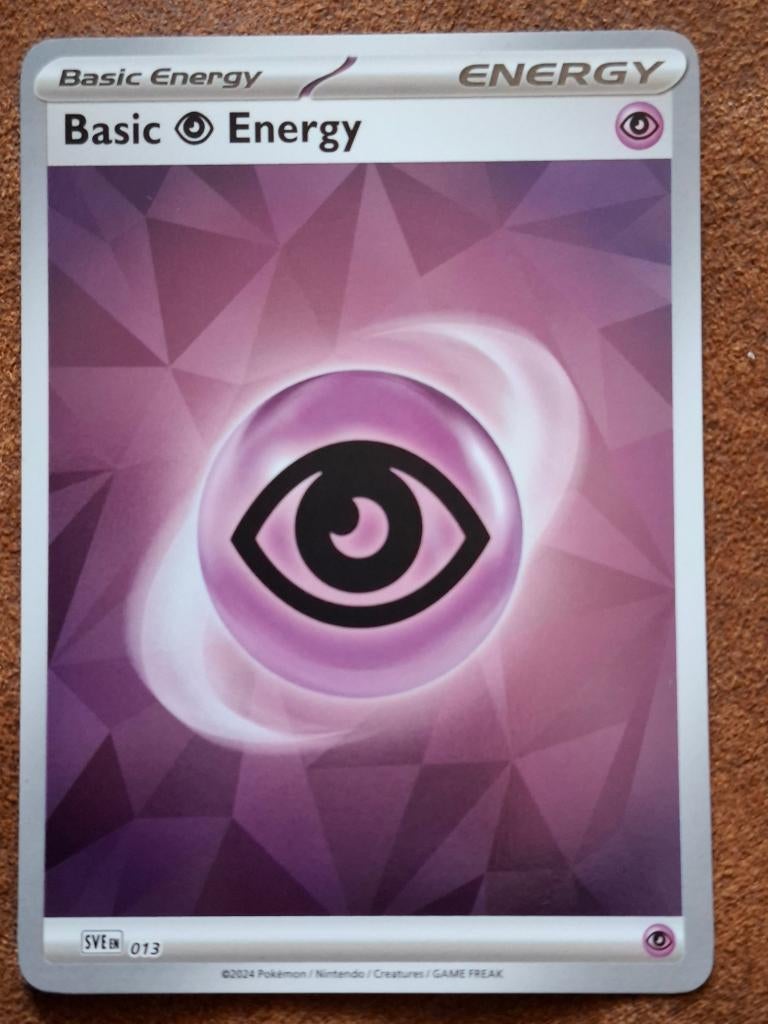 Basic Psychic Energy 13 Holo Pokemon Scarlet/violet, Ophalen of Verzenden, Zo goed als nieuw, Losse kaart, Foil
