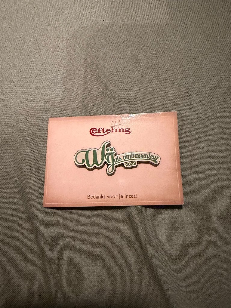 Efteling personeelspin Wij als Ambassadeur 2023 EEP 155, Ophalen of Verzenden, Nieuw, Button of Speldje