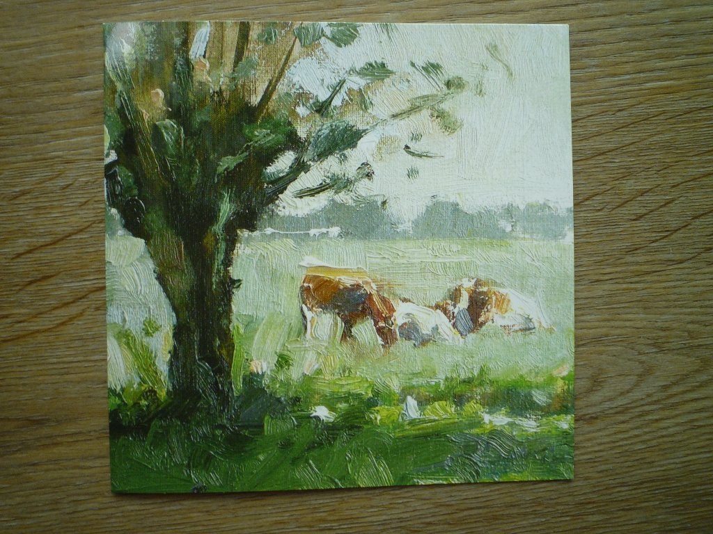 Kunstkaart Roos Schuring wilgen en koe koeien, Ophalen of Verzenden, Voor 1920