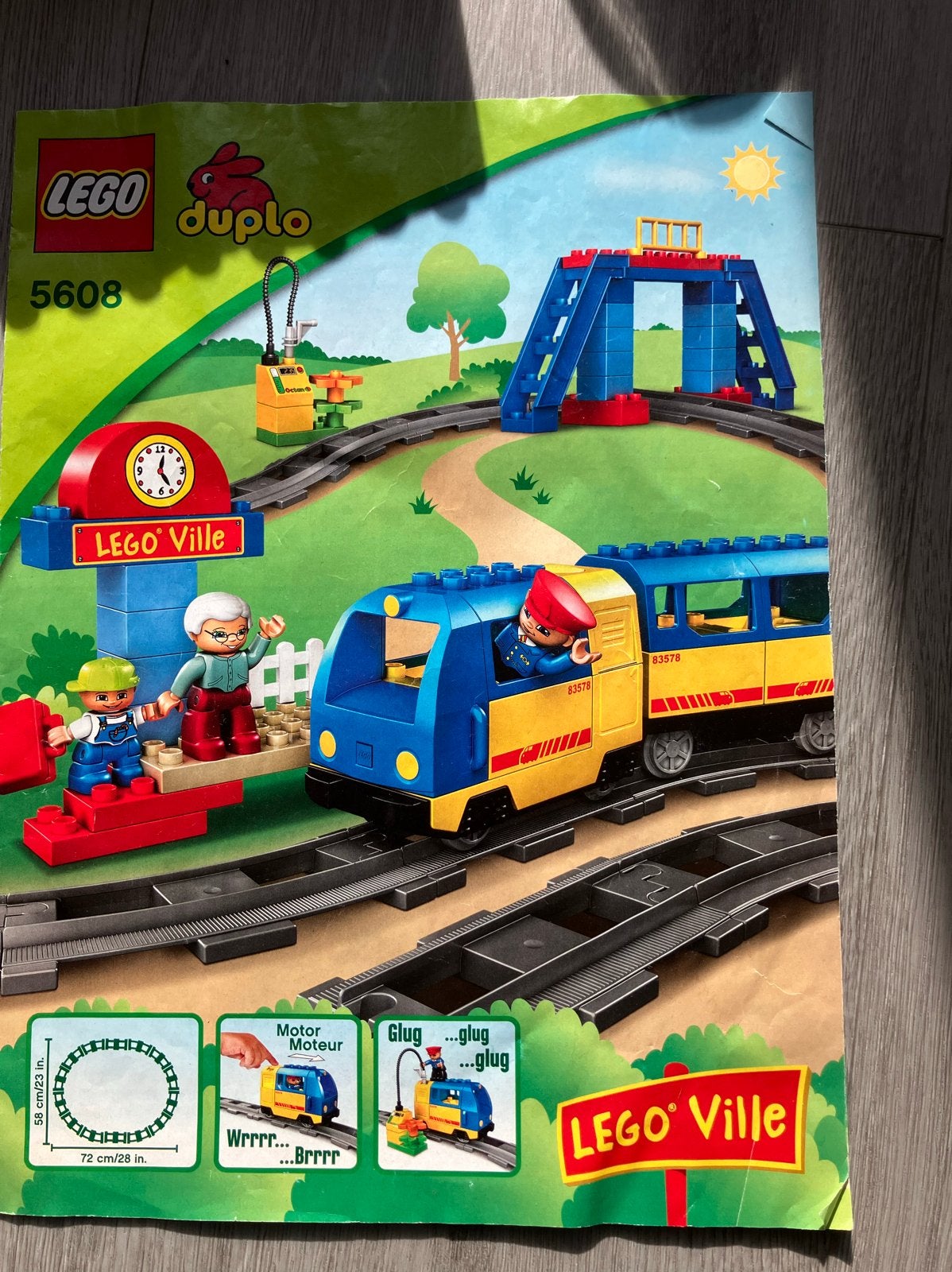 Lego Duplo treinbaan Set 5608 met Trein en Station, Ophalen of Verzenden, Gebruikt