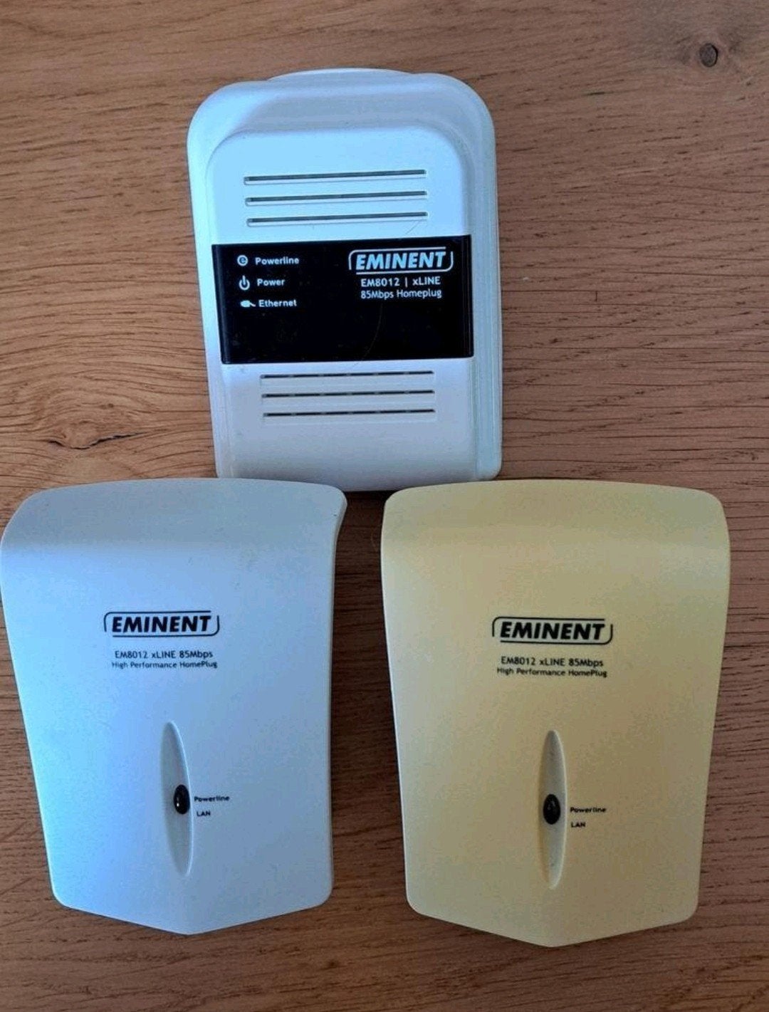 Eminent EM8012 Powerline Adapters (3 stuks), Ophalen of Verzenden, Gebruikt, Eminent