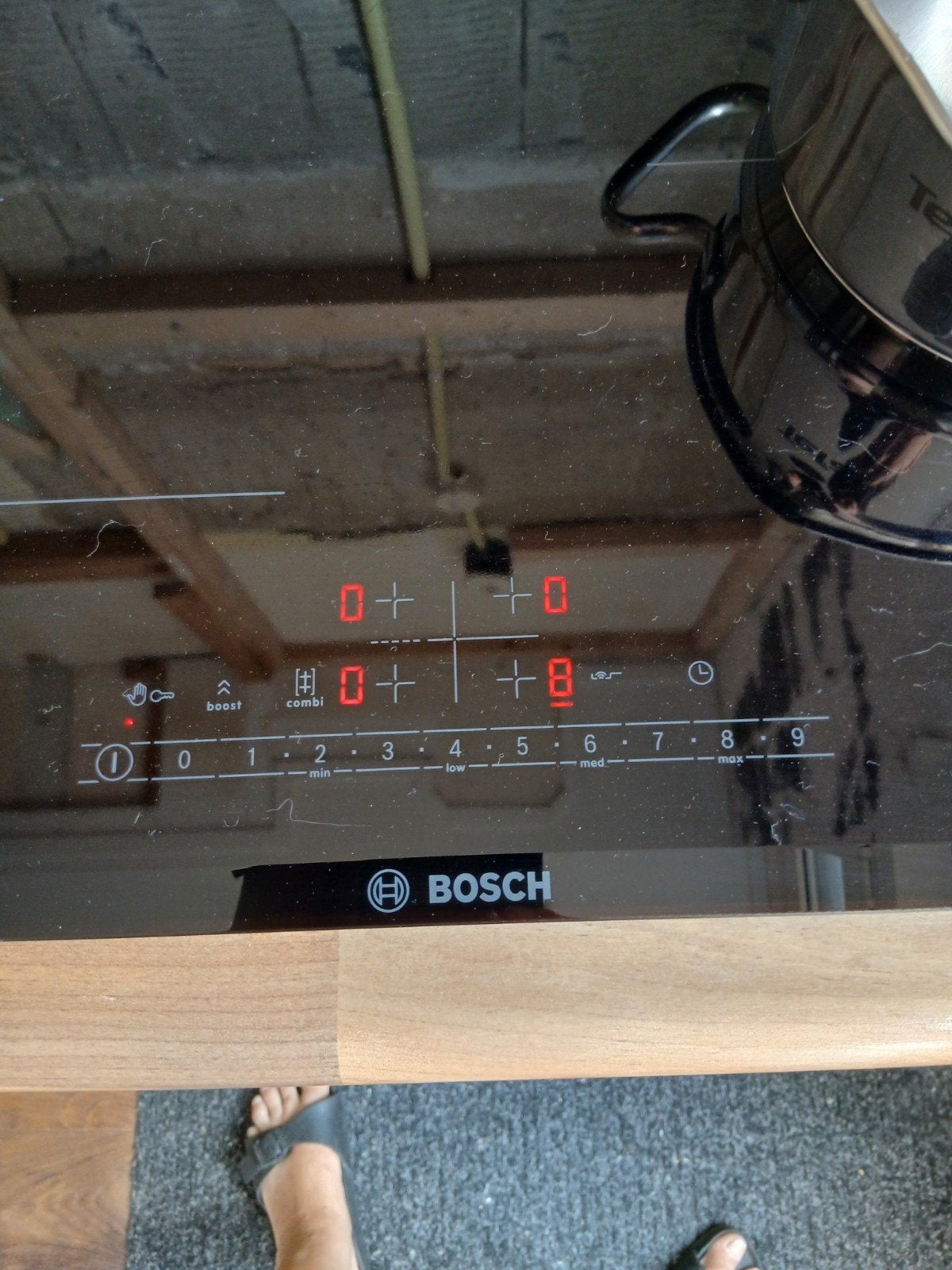 Bosch Inductie Kookplaat 2-fase 71x53 cm, Ophalen, 60 cm of meer, Zo goed als nieuw, Inbouw