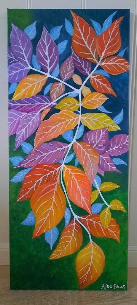 Nieuw vrolijk/ kleurrijk handgeschilderd schilderij, Antiek en Kunst, Kunst | Schilderijen | Klassiek, Bloemen, Ophalen of Verzenden