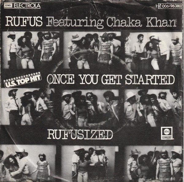 Rufus ft. Chaka Khan - Once you get Started (Single), Gebruikt, 7 inch, R&B en Soul, Fotohoes