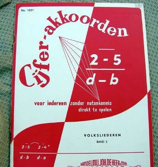 CIJFERAKKOORDEN JDH VOLKSLIEDEREN BAND 2 ( ZIE FOTO'S), Gebruikt, Overige genres, Ophalen of Verzenden, Keyboard