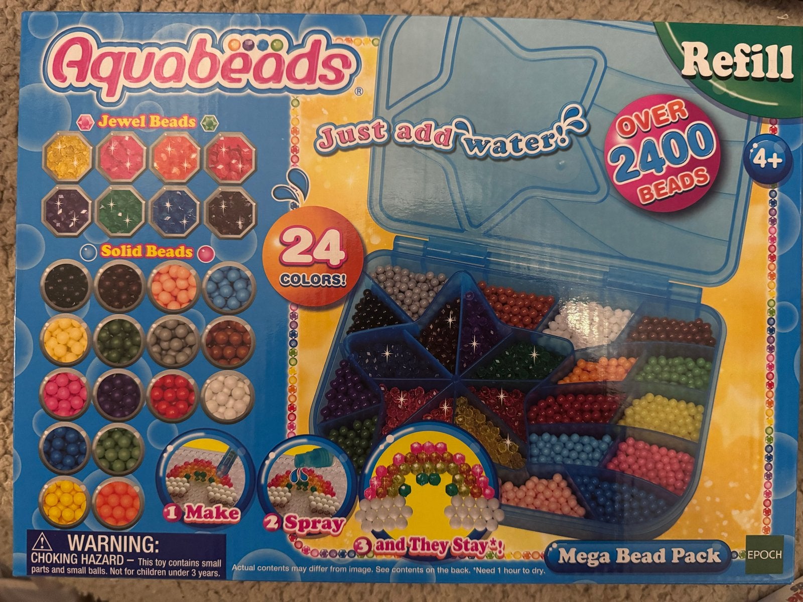 Aquabeads Mega Kralenpakket - Meer dan 2400 kralen, Ophalen of Verzenden, Nieuw, Kraal