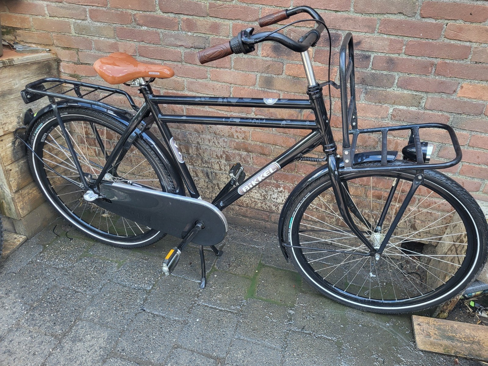 Stoere 28inch Bikkel transportfiets Nexus3 etc 57cm frame, Terugtraprem, Gebruikt, Versnellingen, 57 tot 61 cm