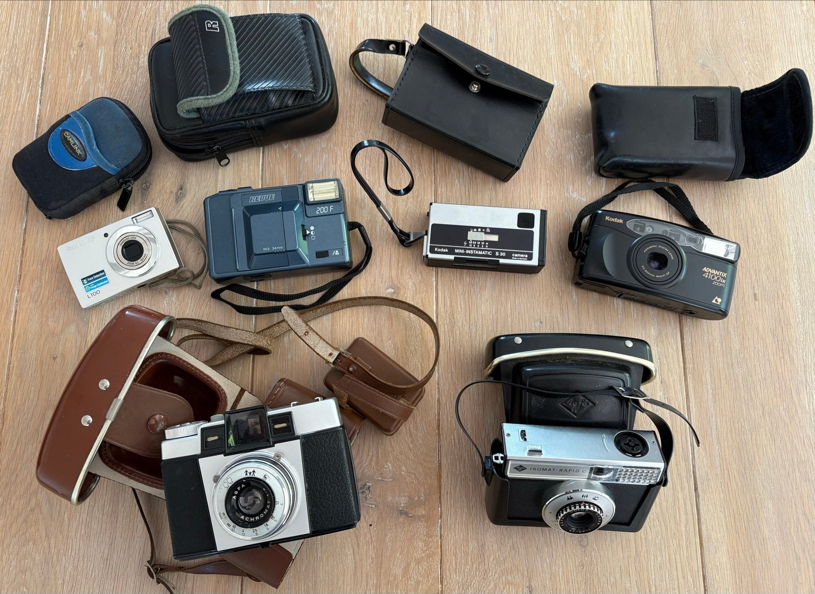 Diverse vintage camera's en accessoires - o.a. Agfa, Kodak, Ophalen of Verzenden, Gebruikt, Compact, Overige Merken