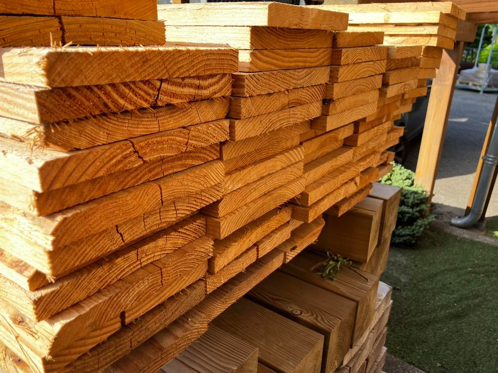 Douglas planken 2,2x20cm lengte 400cm, Ophalen, Zo goed als nieuw, 250 cm of meer, Planken