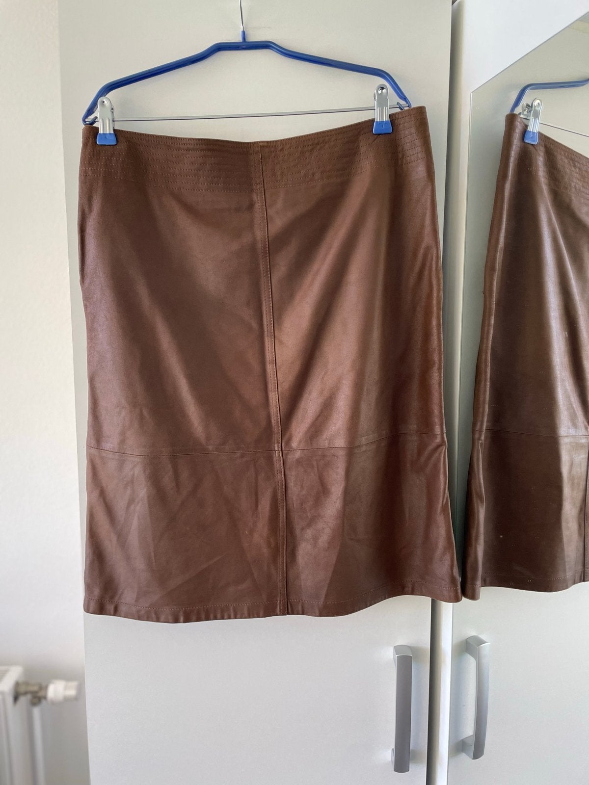 Max Mara Weekend Leren Rok Maat 42 Bruin, Verzenden, Gedragen, Maat 42/44 (L), Bruin