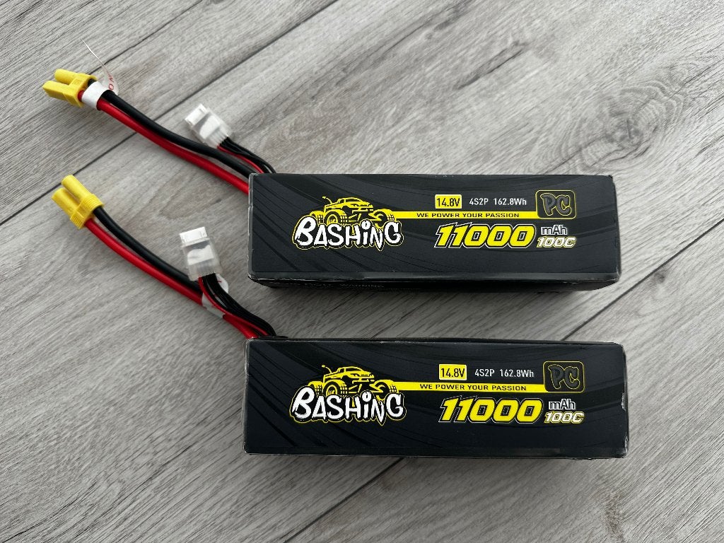Gens Ace G-Tech 11000mAh 14.8V 100C 4S2P LiPo, Elektro, Gebruikt, Ophalen of Verzenden, Onderdeel
