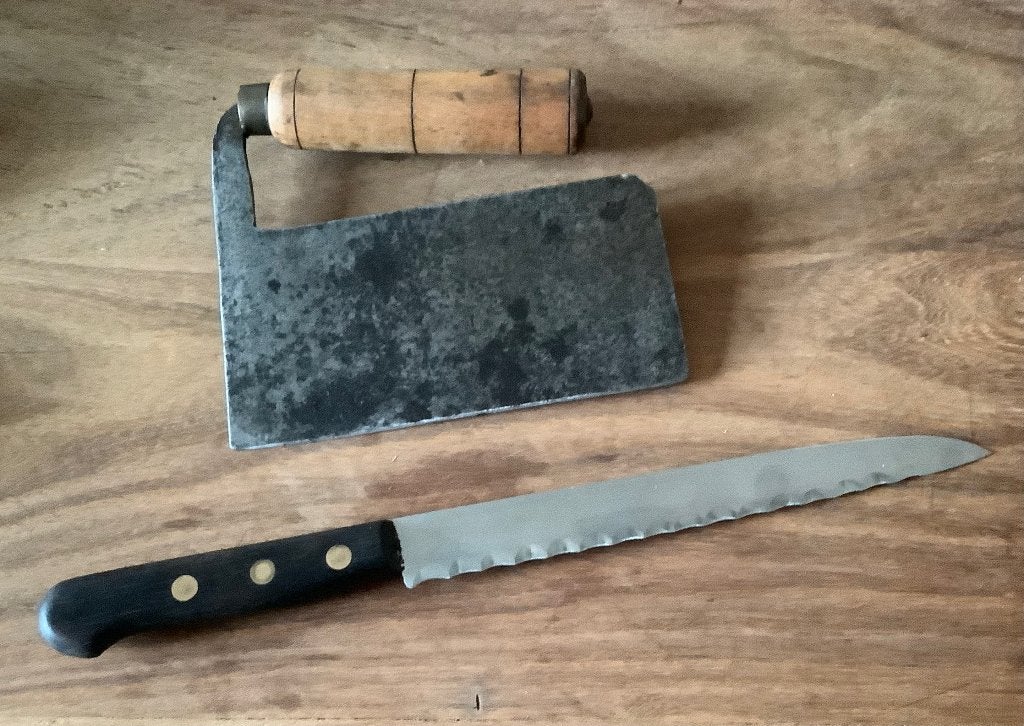 F. Herder Solingen hakmes kartelmes keuken mes, Ophalen of Verzenden