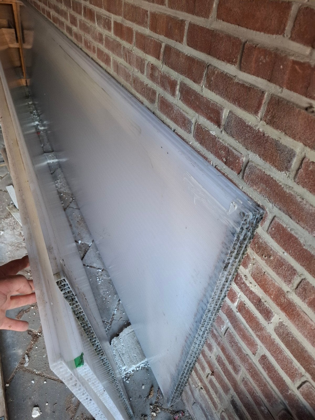 Polycarbonaat plaat melk, 16mm dik, 1m x 4m, Ophalen, Gebruikt, Overige materialen, Minder dan 20 mm