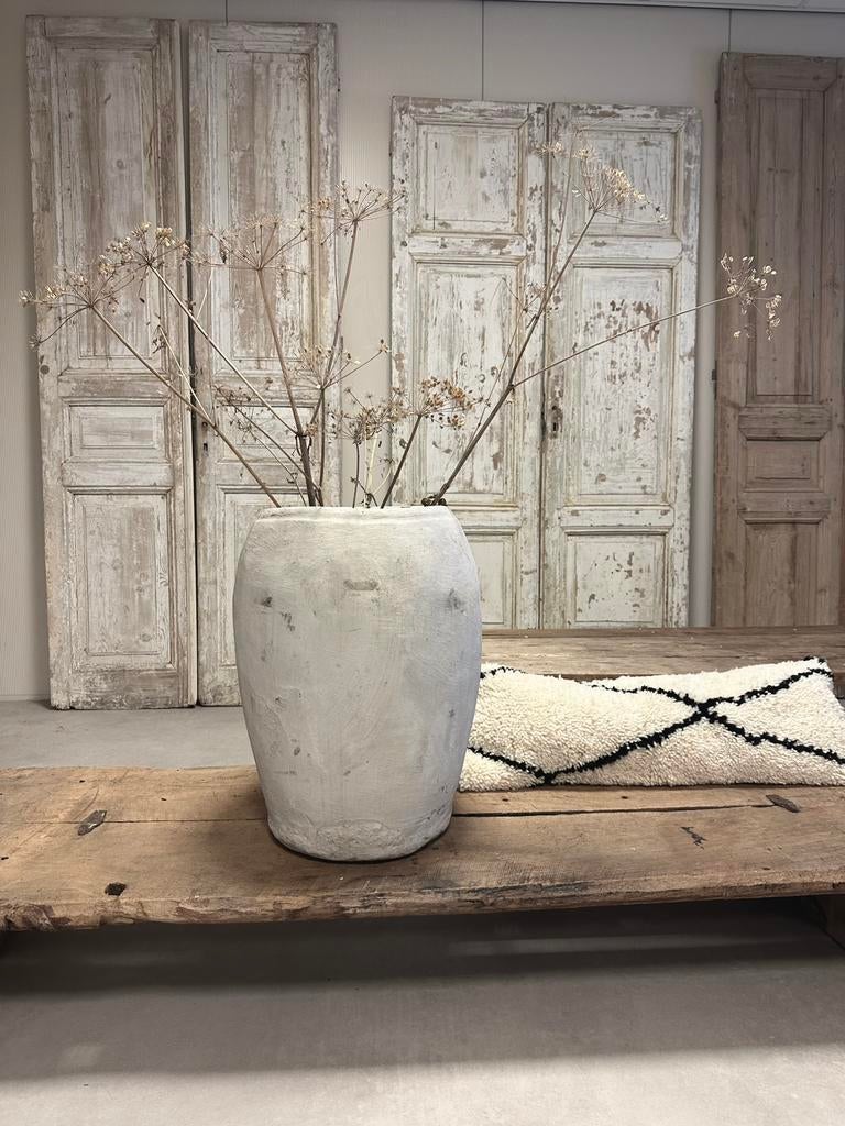 Zandkleurige oude kruik 60cm, Huis en Inrichting, Woonaccessoires | Vazen, Ophalen, Overige kleuren, Overige materialen, 50 tot 75 cm