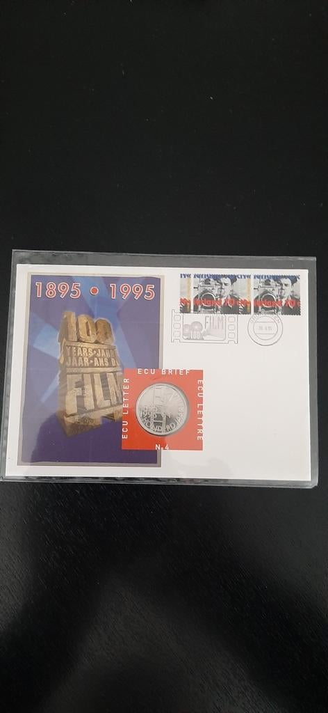 Ecu brief 100 jaar film, Postzegels en Munten, Ophalen of Verzenden, Nederland