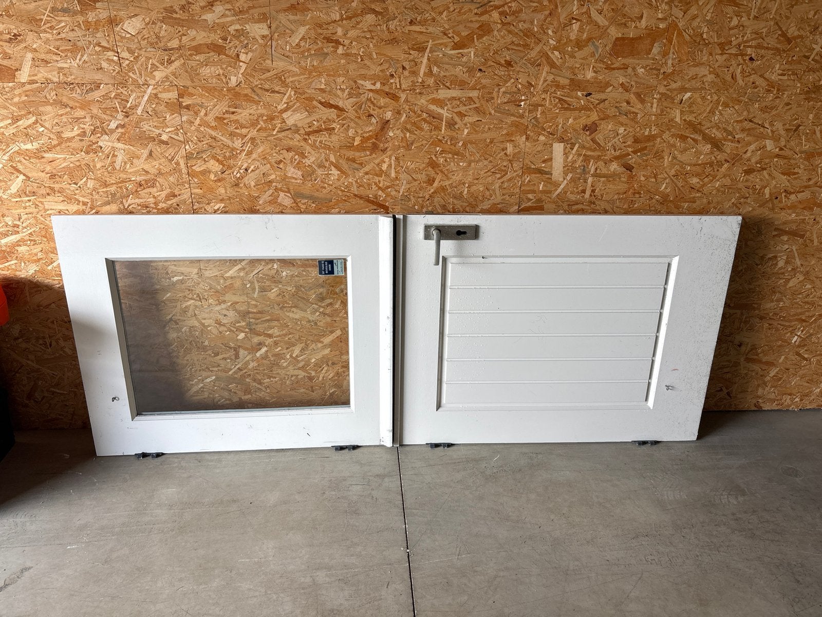 Hardhouten Buitendeur - Deelbaar, Gebruikt, 80 tot 100 cm, Ophalen of Verzenden, Buitendeur