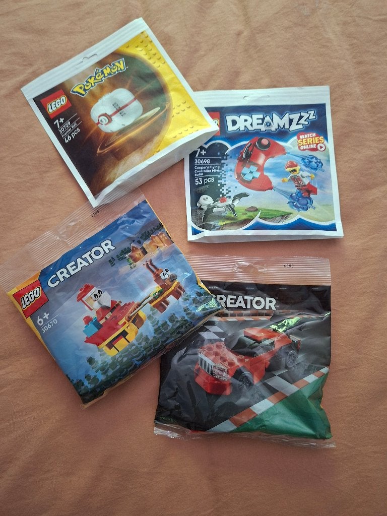 LEGO 3x Polybag Nieuw Super Car & Pokémon, Kinderen en Baby's, Compleet, Overige thema's, Lego, Nieuw
