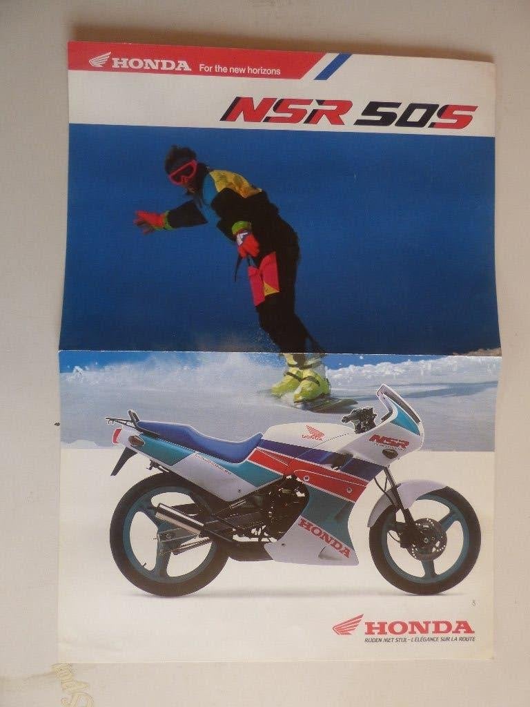 HONDA BROMFIETSEN GAMMA 1988/1989 MINI POSTER, Ophalen of Verzenden, Gebruikt