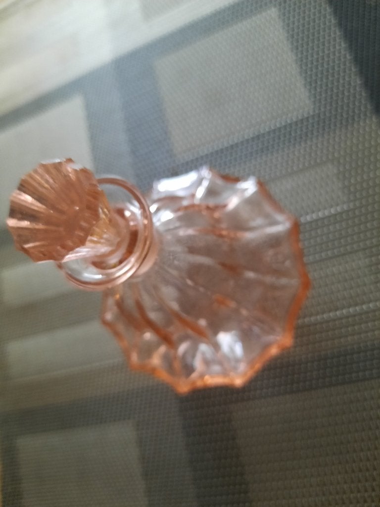 Parfum flesje rose glas, Ophalen of Verzenden, Gebruikt, Parfumfles