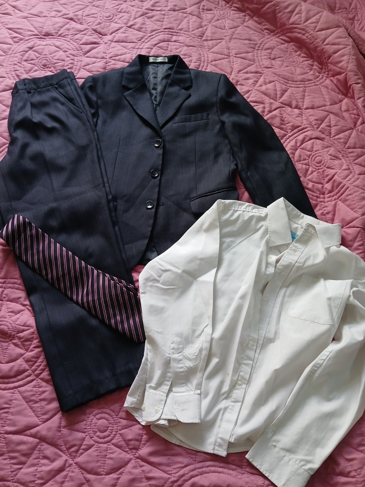 Nette jongens kostuum set - maat 134, Blauw, Overige maten, Ophalen of Verzenden, Zo goed als nieuw