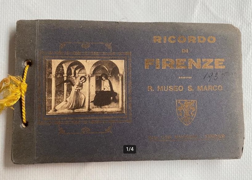 Ricordo di Firenze R. museo S Marco, prentkaartenboek, '30, Ophalen of Verzenden, 1920 tot 1940, Ongelopen, Italië
