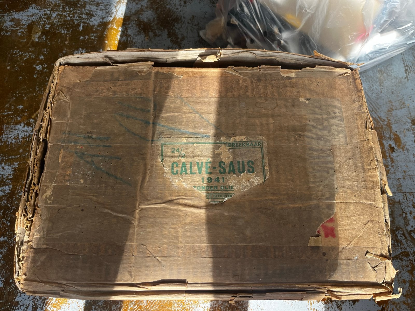 Zeldzame Calvé Saus doos uit 1941, Ophalen of Verzenden