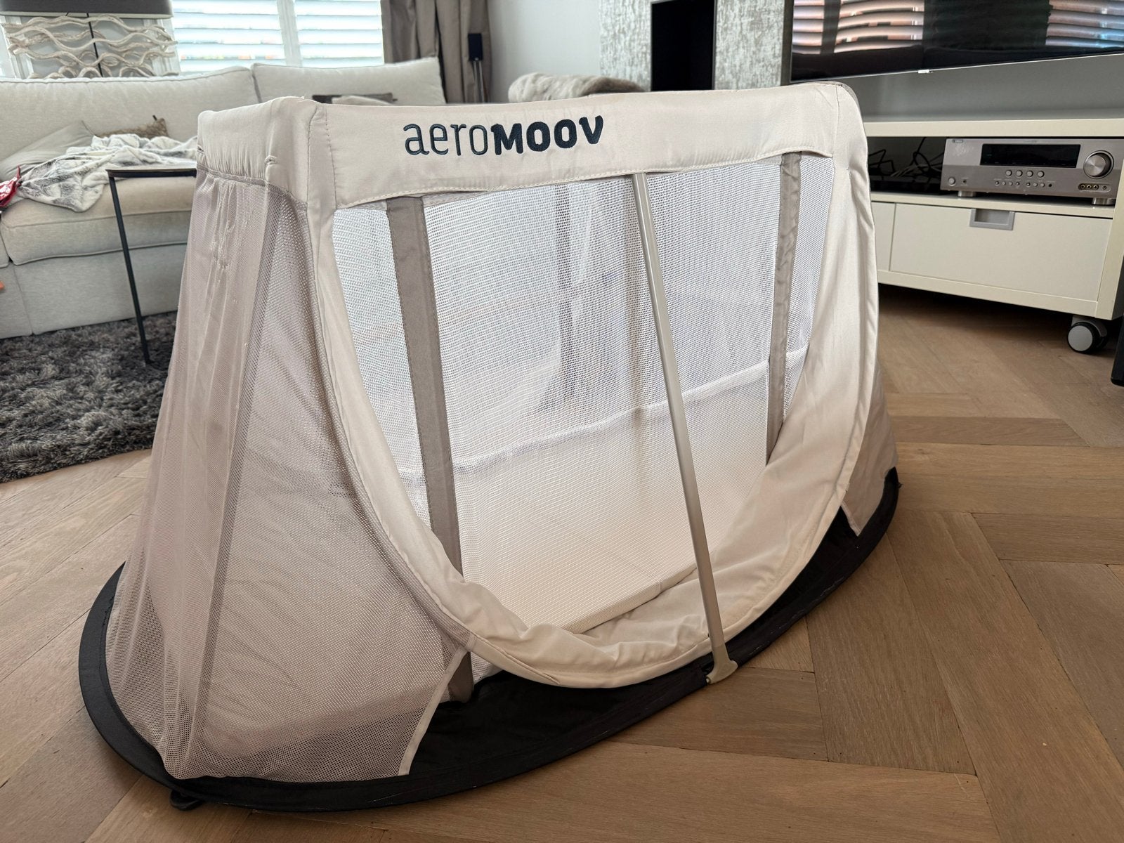 AeroMoov Reisbedje weinig gebruikt, Ophalen, Zo goed als nieuw, Reisbedje