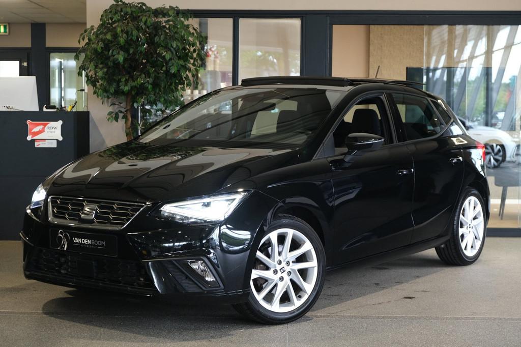 Seat Ibiza 1.0 FR DSG 110PK Facelift Pano Navi Led Camera, Stof, Gebruikt, Zwart, 580 kg