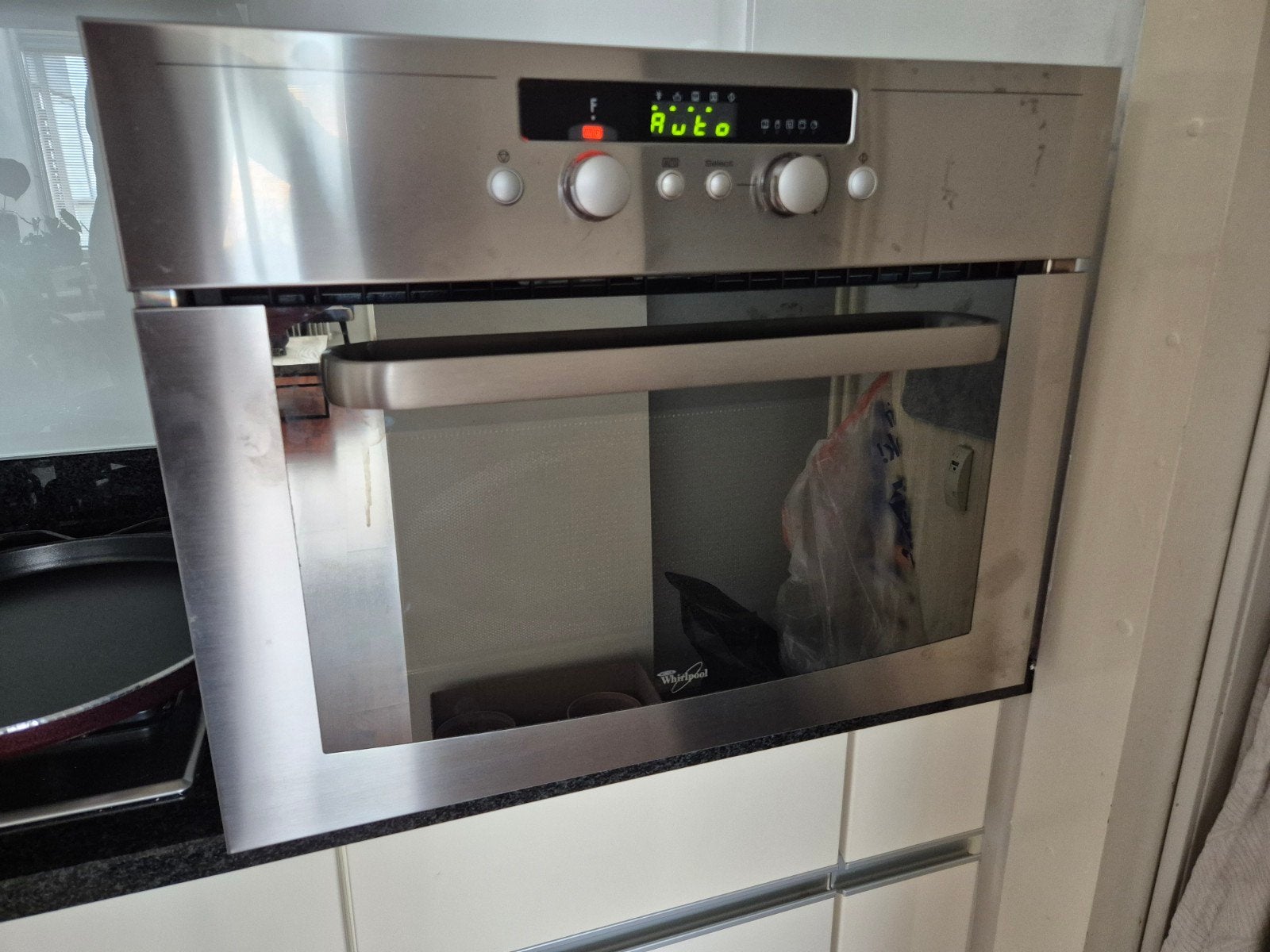 Whirlpool AMW520 inbouw combi magnetron oven, 56,5x45 cm, Witgoed en Apparatuur, Ovens, Ophalen, Draaiplateau