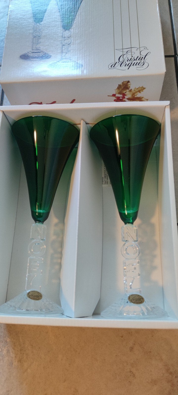 NOEL 2x Lead Crystal glasen, Antiek en Kunst, Antiek | Glas en Kristal, Ophalen of Verzenden