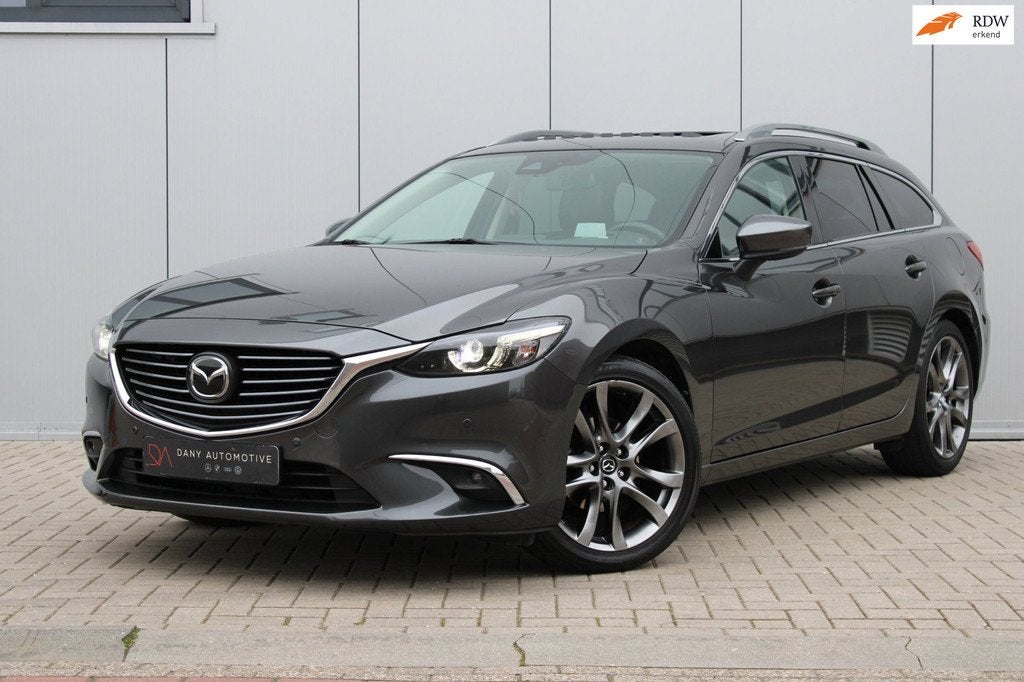 Mazda 6 Sportbreak I ACC I OPENDAK I LEDER I KEYLESS I CAM I, Auto's, 6 sportbreak, Leder, 16 km/l, 1450 kg