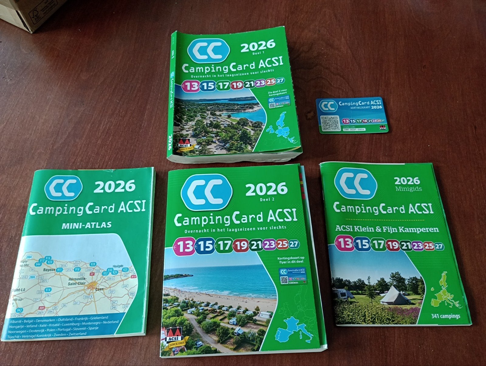 Acsi camping gidsen 2026 + acsi kortingscard, Ophalen of Verzenden, Zo goed als nieuw