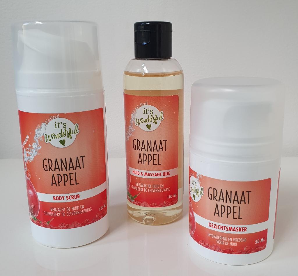 heerlijk granaatappel verzorgingspakket: €14 incl verzenden, Verzenden, Nieuw, Bad & Douche