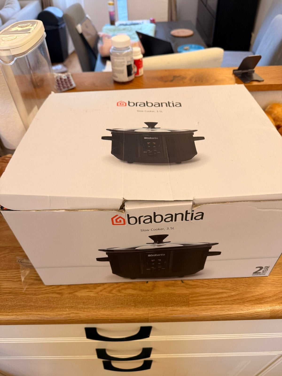 Brabantia 3.5L Slow Cooker, Ophalen of Verzenden, Zo goed als nieuw, 4 t/m 7 personen