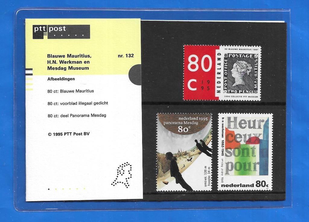 Postzegelmapje 132 - Gecombineerde uitgifte 1995, Postzegels en Munten, Postzegels | Nederland, Verzenden, Na 1940, Postfris