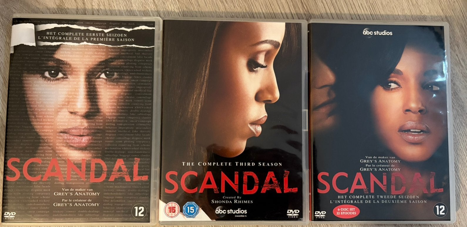 Scandal - seizoen 1 t/m 3, Vanaf 12 jaar, Ophalen of Verzenden, Zo goed als nieuw